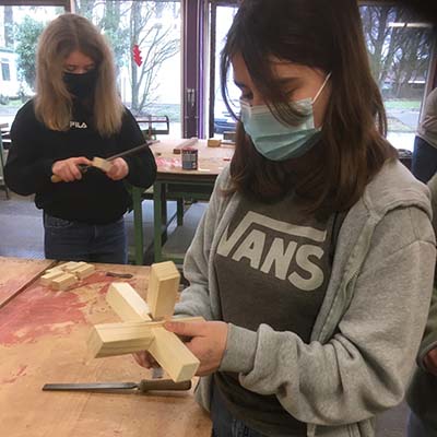 Atheneum Malle 1ste jaar keuzemodule Hout