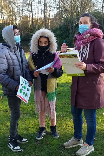 Atheneum Malle 1B op biotoopstudie in kasteelpark De Renesse