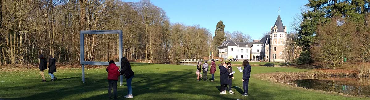 Atheneum Malle 1B op biotoopstudie in kasteelpark De Renesse